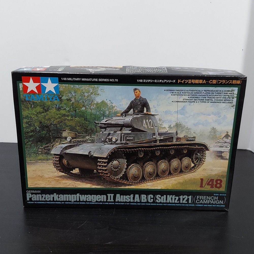 Tamiya Panzerkampfwagen II Ausf.A/B/C 1/48 Scale German Tank Model Kit 32570